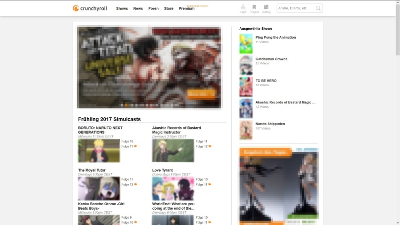 Schaue Animes legal auf Crunchyroll.com